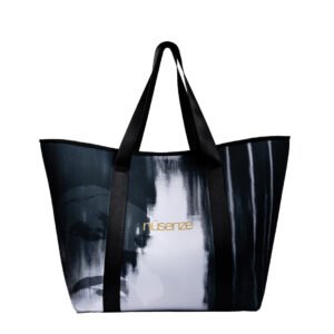 Black and White Face Beach Bag